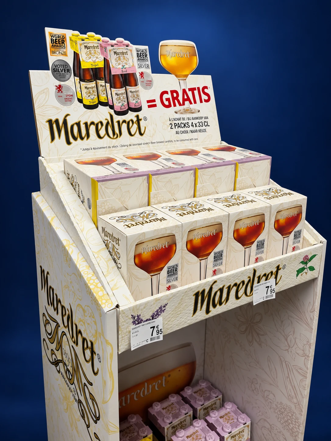 Maredret — Glass gift-box tray and promotional header